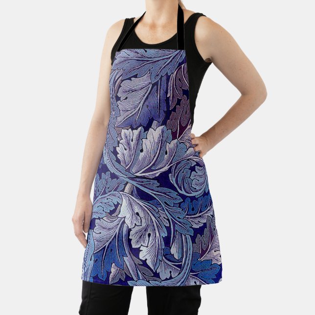 Acanthus Purple, William Morris Apron (Insitu)