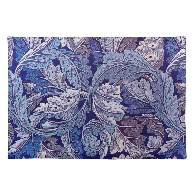 Acanthus Purple, William Morris Cloth Placemat (Front)
