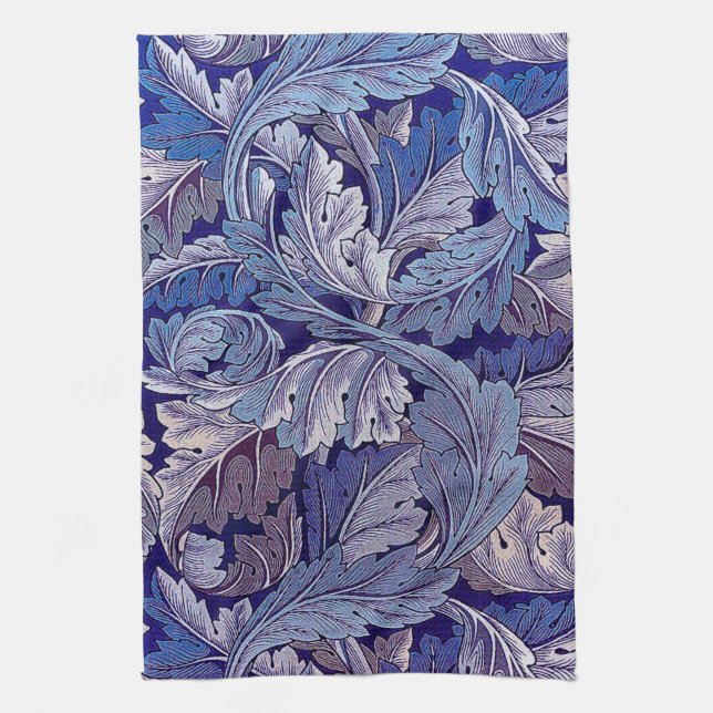 Acanthus Purple, William Morris Kitchen Towel (Vertical)