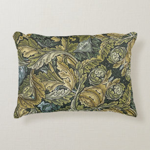 Acanthus Vintage Floral Pattern by William Morris Accent Pillow