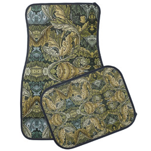 Acanthus Vintage Floral Pattern by William Morris Car Floor Mat