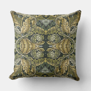 Acanthus Vintage Floral Pattern by William Morris Throw Pillow