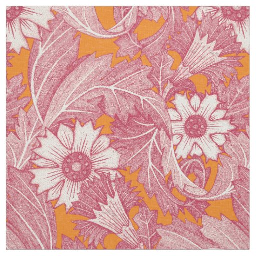 acanthus viva magenta satsuma fabric