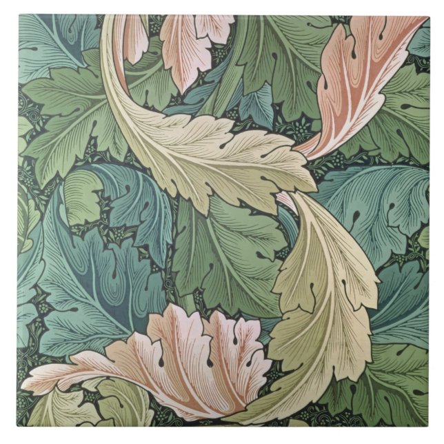 'Acanthus' wallpaper design, 1875 Ceramic Tile (Front)
