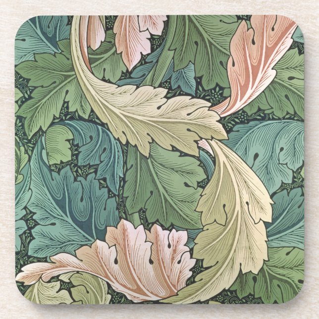 'Acanthus' wallpaper design, 1875 Drink Coaster (Front)