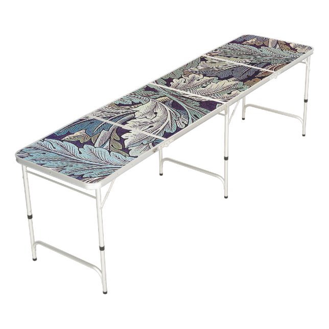 Acanthus, William Morris Beer Pong Table (Angled)