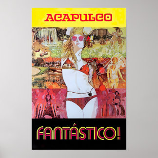 Acapulco Art Mexico Travel Poster Mexican Print