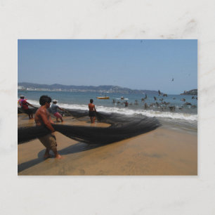 Acapulco fishermen postcard