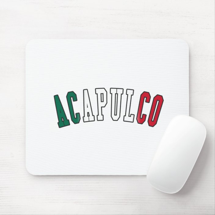 Acapulco in Mexico National Flag Colors Mousepad