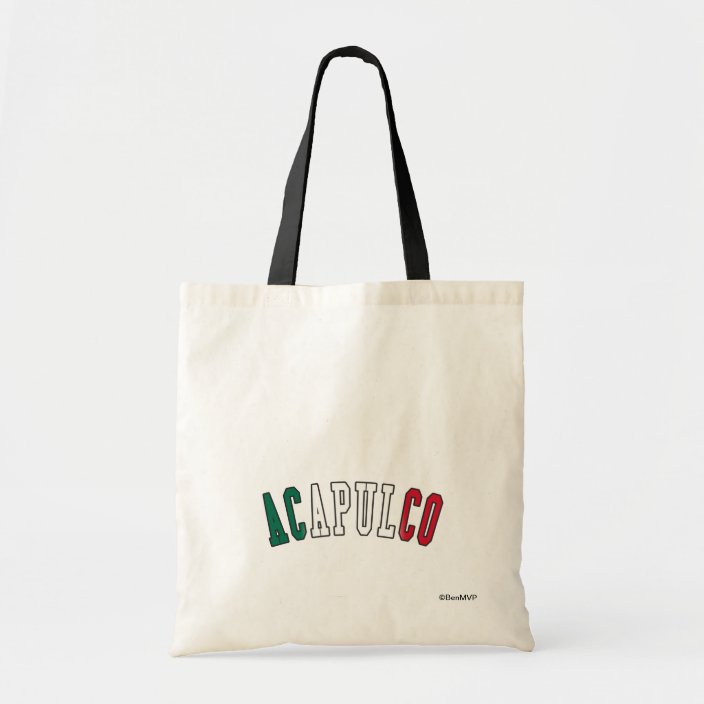 Acapulco in Mexico National Flag Colors Tote Bag
