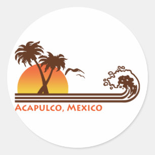 Acapulco Mexico Classic Round Sticker