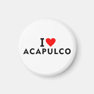 Acapulco Mexico love city heart like travel Magnet