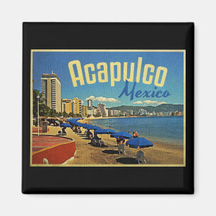 Acapulco Mexico Vintage Travel Magnet