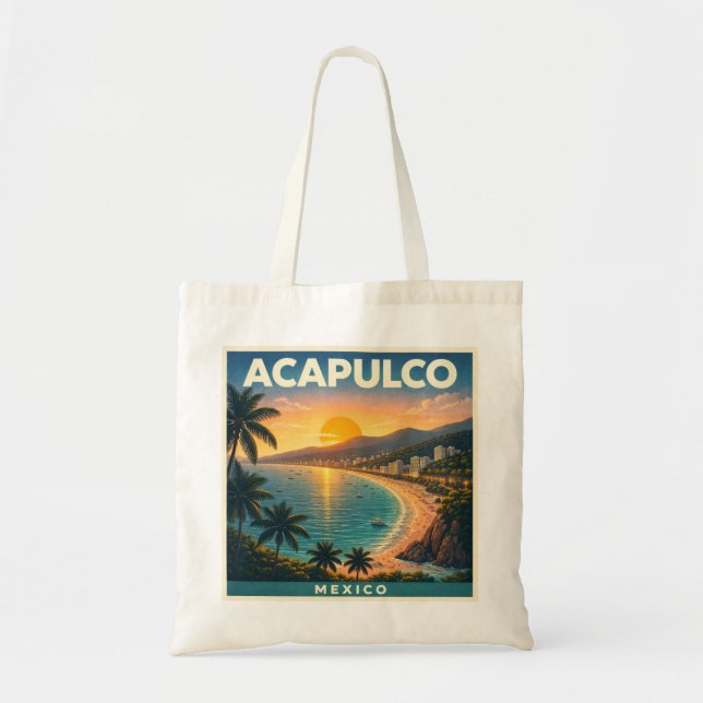 Acapulco Travel Poster Tote Bag (Front)
