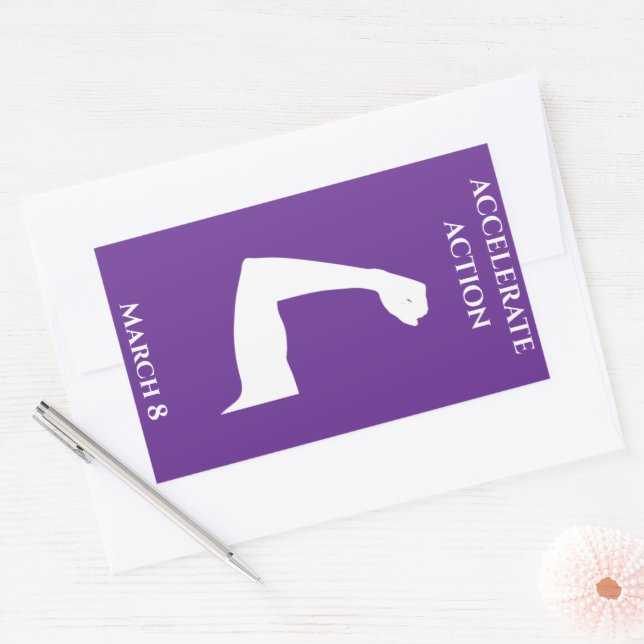 Accelerate Action International Women´s Day 2025 Rectangular Sticker (Envelope)