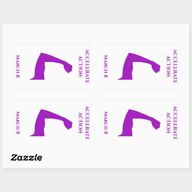 Accelerate Action International Women´s Day 2025 Rectangular Sticker (Sheet)