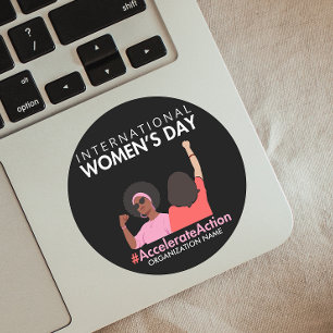 Accelerate Action International Women's Day 2025 Classic Round Sticker