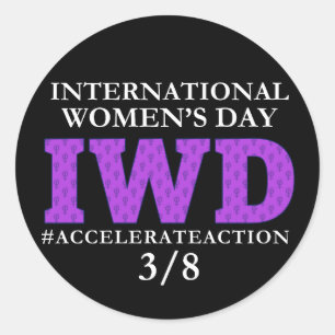 Accelerate Action International Women's Day 2025 Classic Round Sticker