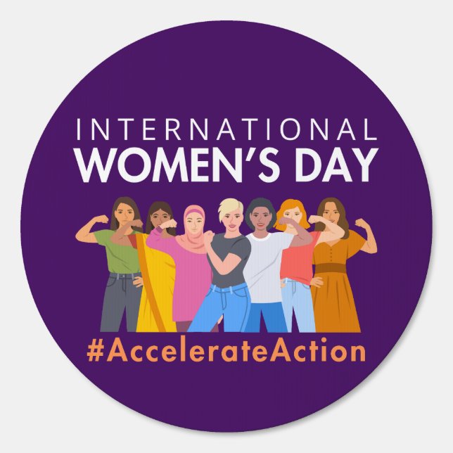 Accelerate Action International Women's Day 2025 Sign (Front)