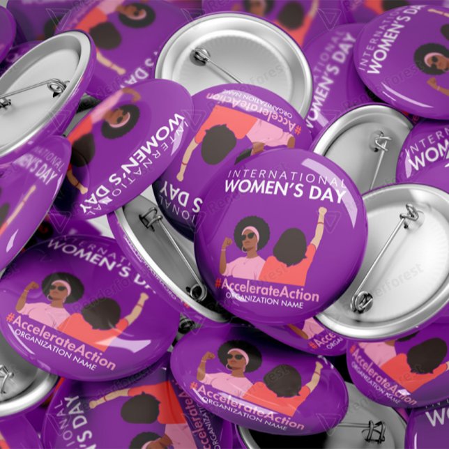 Accelerate Action International Women's Day 2026 Button (Creator Uploaded)