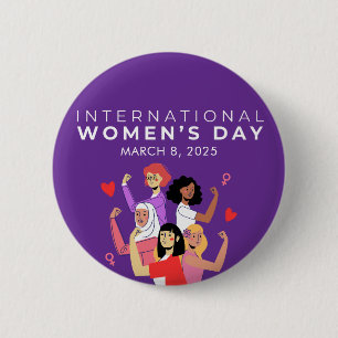 Accelerate Action International Women's Day 2026 Button