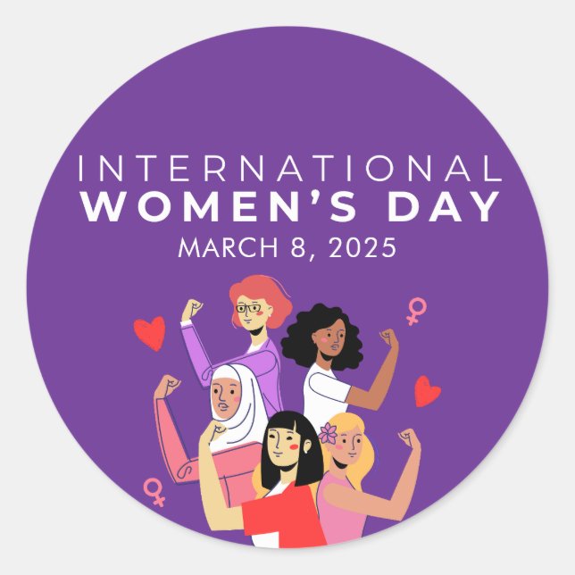 Accelerate Action International Women's Day 2026 Classic Round Sticker (Front)