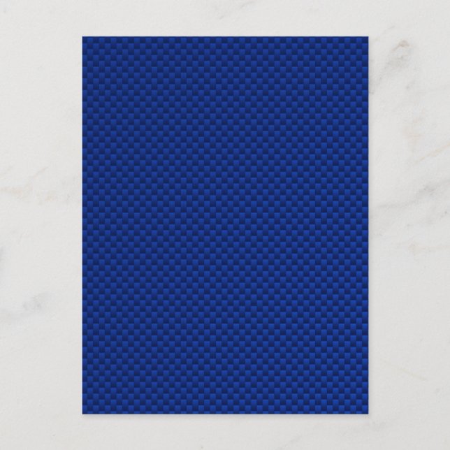 Accent Blue Carbon Fiber Like Print Background Postcard (Front)