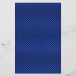 Accent Blue Carbon Fiber Like Print Background Stationery