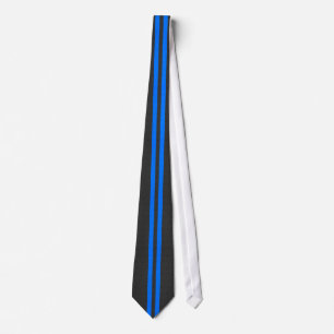 Accent Blue Carbon Fiber Style Racing Stripes Neck Tie
