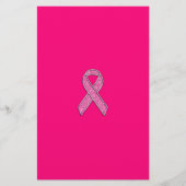 Accent Chrome Glitter Style Pink Ribbon Awareness (Front)