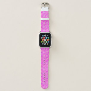 Accent Circles Background Flowers Pink Apple Watch Band
