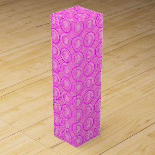 Accent Circles Background Flowers Pink Wine Box