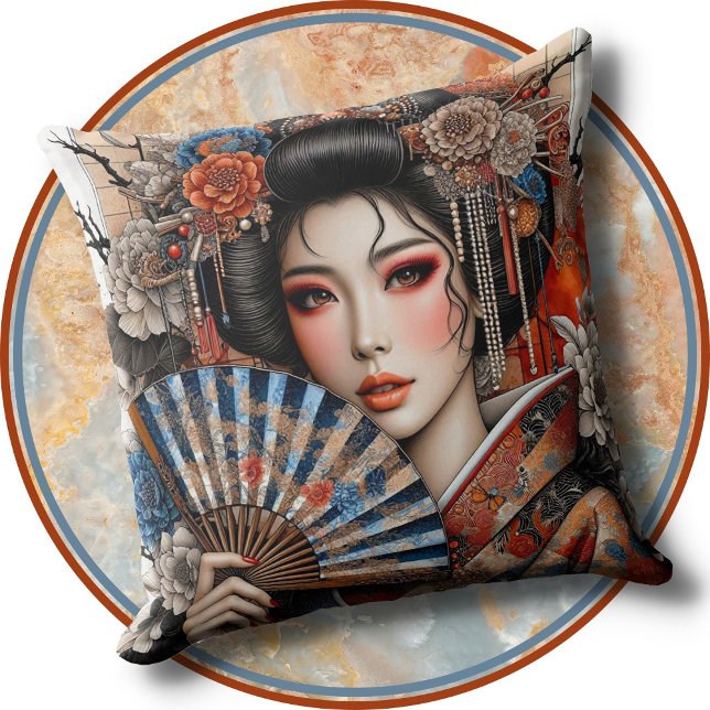 ACCENT PILLOW - Asian Woman in Traditional Attire (Creator Uploaded)