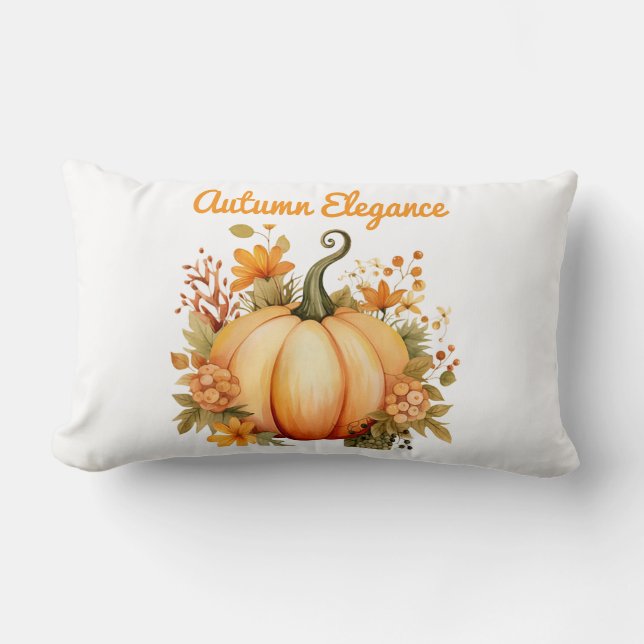 Accent Pillow- Autumn Elegance Accent Pillow. Lumbar Pillow (Front)