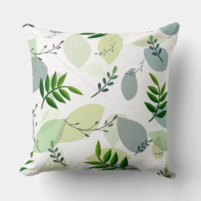 Accent Pillow-Botanical Print Throw Pillow (Front)