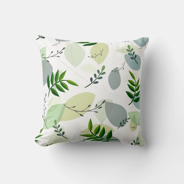 Accent Pillow-Botanical Print Throw Pillow (Front)