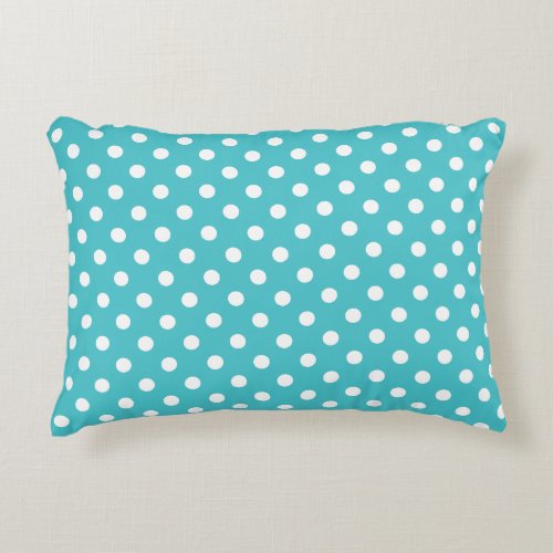 Accent Pillow _ Curacao Blue Polka Dot