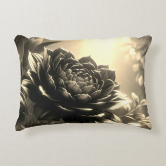 Accent Pillow Flower Black