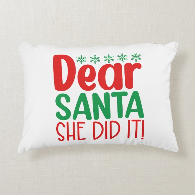 Accent Pillow-Funny Xmas Quote Pillow (Front)