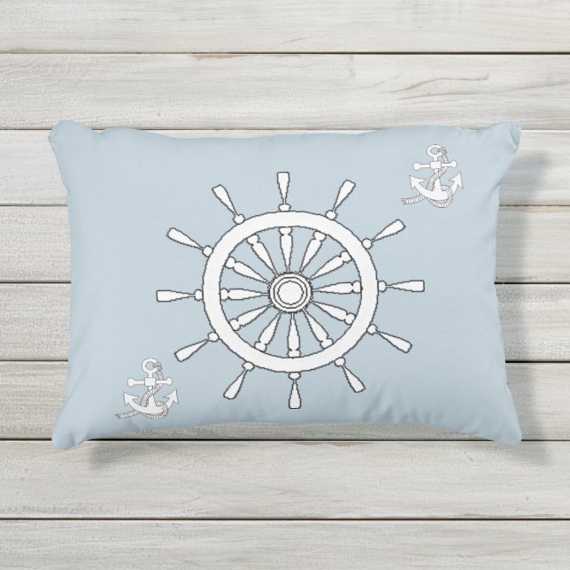 Accent Pillow - Helm and Anchors (Front)