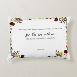 Accent Pillow Psalm of David verses 23:4