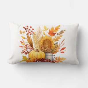 Accent Pillow-Rustic Autumn Pail Accent Pillow