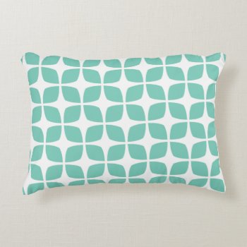 Accent Pillow - Turquoise Geometric by Richard__Stone at Zazzle