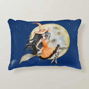 Accent Pillow, Witch's Sweet Ride Pillow