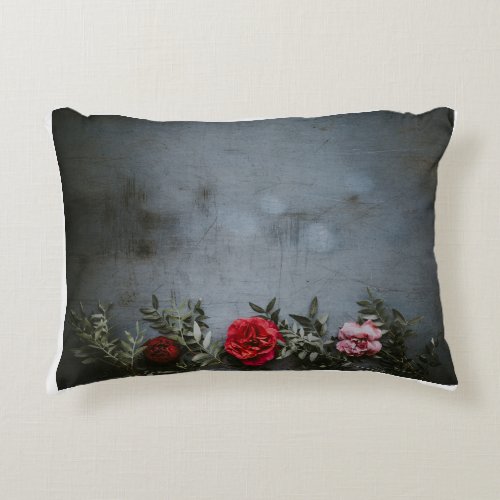 Accent Pillow with Rose design printed