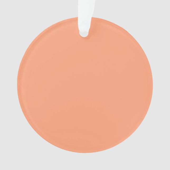 Accent Salmon Pink Color Customizable Ornament (Front)
