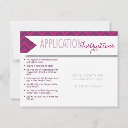 Accent Sheet or Mani Pack Card with Envelope (Back)