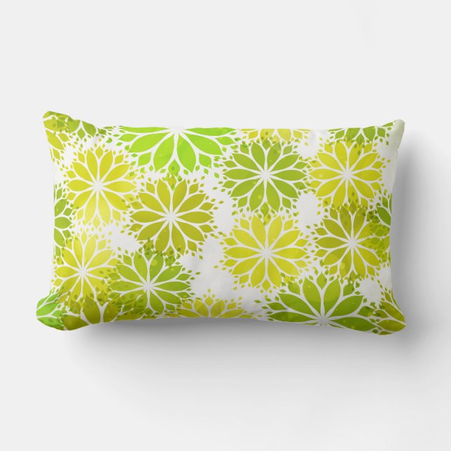 Accent Throw Pillow-Flowers Lumbar Pillow (Front)