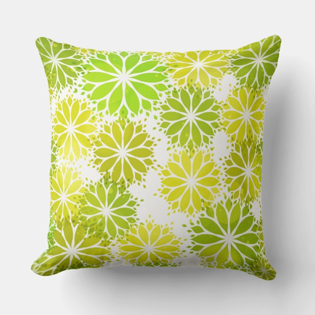 Accent Throw Pillow-Flowers Pillow (Front)