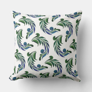 Accent Throw Pillow-Peacock Feathers Pillow